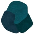 Toulemonde Bochart Tumulus Blue rug handcrafted from New Zealand wool, showcasing a hand-tufted design with a serene blue palette.