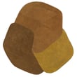 Toulemonde Bochart Tumulus Saffron rug in vibrant yellow hues; hand-tufted from New Zealand wool, perfect for cozy modern spaces.