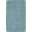 Hand-loomed Kaleen Broadloom Boca Peacock rug in vibrant shades of teal and aqua, showcasing intricate textures and a luxurious design.