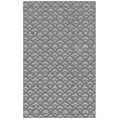 Elegant Kaleen Hook and Beam Valencia Grey VLC-75 rug with a striped pattern setting in a neutral-tone room showcasing cozy decor.