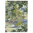 Sanderson for Brink and Campman Ancient Canopy Forest Green rug, hand-tufted, showcasing lush green tones and detailed canopy design.