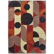 Product Image of Contemporary / Modern Red, Pale Green Area-Rugs