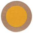 Colorful Brink and Campman Habitat Festival Round Yellow rug, featuring a vibrant hand-tufted design with warm, earthy tones.