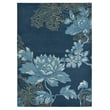 Wedgwood for Brink and Campman Fabled Floral Navy rug; hand-tufted design with detailed floral patterns in vibrant blues and whites.