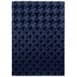 Ted Baker for Brink and Campman Houndstooth Dark Blue rug, featuring a hand-tufted design with bold blue and white houndstooth pattern.