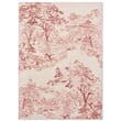 Ted Baker Landscape Toile Light Pink rug by Brink and Campman, featuring a delicate hand-loomed design with soft pink and neutral hues.