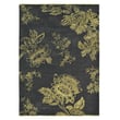 Wedgwood for Brink and Campman Tonquin Charcoal rug, featuring a floral design in earthy tones, hand-tufted, ideal for modern interiors.