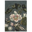 Elegant Wedgwood for Brink and Campman Waterlily Midnight Pond rug with vibrant hand-tufted floral patterns in rich hues, ideal for adding sophistication.