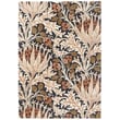Morris & Co Artichoke Amber Charcoal rug, features intricate hand-tufted patterns in rich amber and deep charcoal hues.