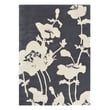 Florence Broadhurst by Brink and Campman Floral 300 Charcoal rug, hand-tufted, featuring intricate floral patterns in gray tones.