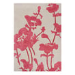 Florence Broadhurst Floral 300 Poppy rug with vivid red and orange floral patterns, hand-tufted for a vibrant and cozy interior.