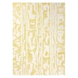 Florence Broadhurst Waterwave Stripe Citron rug, hand-tufted in vibrant yellow and white stripes, perfect for modern interiors.