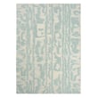 Florence Broadhurst by Brink and Campman Waterwave Stripe Pearl rug, hand-tufted, with wavy patterns in soft neutral tones, indoor setting.