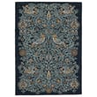 Morris & Co Bird Webbs Blue rug by Brink and Campman, showcasing a hand-tufted design with intricate patterns in blue and cream hues.