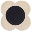 Orla Kiely for Brink and Campman Flower Spot Ecru, Black rug. Hand-tufted design with floral patterns in ecru and black tones.