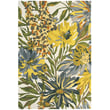 Hand-tufted Harlequin for Brink and Campman Floreale Maize rug featuring a vibrant floral design in yellow, green, and pink tones.