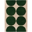 Marimekko for Brink and Campman Isot Kivet Green rug featuring bold stone patterns in shades of green, made from New Zealand Wool, hand-tufted.