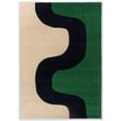 Marimekko Seireeni Green rug; a vibrant hand-tufted design in shades of green, crafted from premium New Zealand wool.