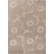 Marimekko for Brink and Campman Unikko Light Beige Rug, New Zealand Wool, with elegant floral patterns in soft beige and cream tones.