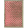 Ted Baker for Brink and Campman T Monogram Dusted Pink rug, hand-tufted with a pink and white monogram design, displayed.