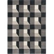 Hand-tufted Harlequin for Brink and Campman Blocks Slate rug featuring a modern block pattern in slate, ivory, and gray tones.