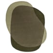 Green and beige Brink and Campman Element Moore Moss rug, hand-tufted, featuring a nature-inspired design, perfect for modern decor.