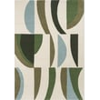 Hand-tufted Harlequin for Brink and Campman Torillo rug in Emerald and Azul, showcasing a vibrant pattern with green and blue tones.