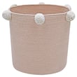 Lorena Canals Bubbly Basket in Rose and Natural hues; hand-made design, perfect for nursery or kids room storage with soft, cozy feel.