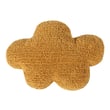 Mustard yellow Lorena Canals Clouds Washable Pillow, hand-made, adds a cozy touch to any setting with its soft cloud design.