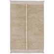 Lorena Canals Duetto Reversible Washable rug in olive, natural, terracotta, and sage. Hand-tufted design on a neutral floor.