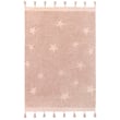Lorena Canals Stars Hippy Stars Washable Vintage Nude rug, hand-tufted design with star patterns in soft pink and beige tones on a nursery floor.