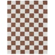 Lorena Canals Little Chefs Kitchen Tiles Washable Rug in Natural and Toffee colors, hand-tufted design displayed on wooden floor.