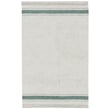 Lorena Canals Little Chefs Plate washable rug in vintage blue features a hand-tufted design with natural hues in a cozy setting.