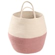Lorena Canals Morocco Zoco Basket in Natural Ash Rose, Hand-Made, showcasing a soft color palette, ideal for stylish home decor.