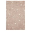 Lorena Canals Mushroom Hunt Mini Dot Washable Rug in Rose and Natural, Hand-Tufted, features playful dots on a soft background.