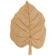 Lorena Canals Plants Monstera Washable Rug in Honey, Soil Brown, and Ochre; hand-tufted; intricate leaf patterns on a soft surface.