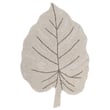 Hand-tufted Lorena Canals Plants Monstera Washable Rug in Natural, Soil Brown. Features leafy design with earthy tones on a soft texture.