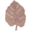 Lorena Canals Plants Monstera rug in vintage nude, soil brown, and olive, hand-tufted design on a wooden floor setting.