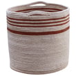 Lorena Canals Twin Reversible Basket in Natural and Toffee hues, hand-made, showcasing its versatile design and woven texture.