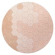 Lorena Canals Planet Bee Honeycomb Washable Rug in Ivory and Rose; Hand-Tufted design, showcasing a cozy, textured honeycomb pattern.