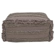 Lorena Canals Air Washable Pouf in soft brown and dark olive, hand-made, showcasing a cozy and versatile seating option.