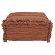 Lorena Canals Air Washable Pouf Toffee, Chestnut, hand-made; features a plush, textured surface in warm brown tones on a cozy, neutral backdrop.