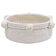 Lorena Canals Basket Tray in natural and ivory hues, hand-made, showcasing a textured design ideal for stylish home organization.