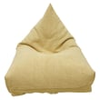 Lorena Canals Cleo Washable Pouf Light Honey in soft beige hue, hand-made, adding cozy charm to living room or nursery decor.