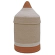 Lorena Canals Pencil Basket Toffee, hand-made, features a warm toffee color, perfect for organizing in a cozy home setting.