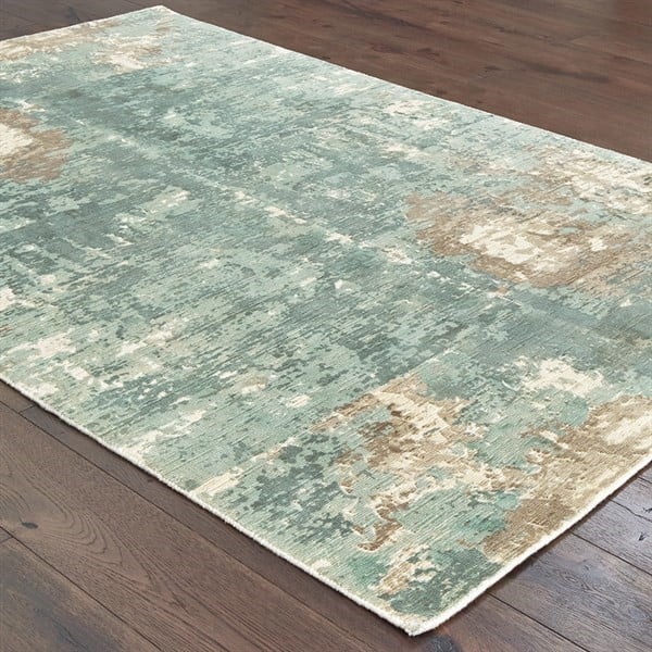 Décor Direct EMERSON Modern Casual Abstract Area Rug 1' x 3' Brown 