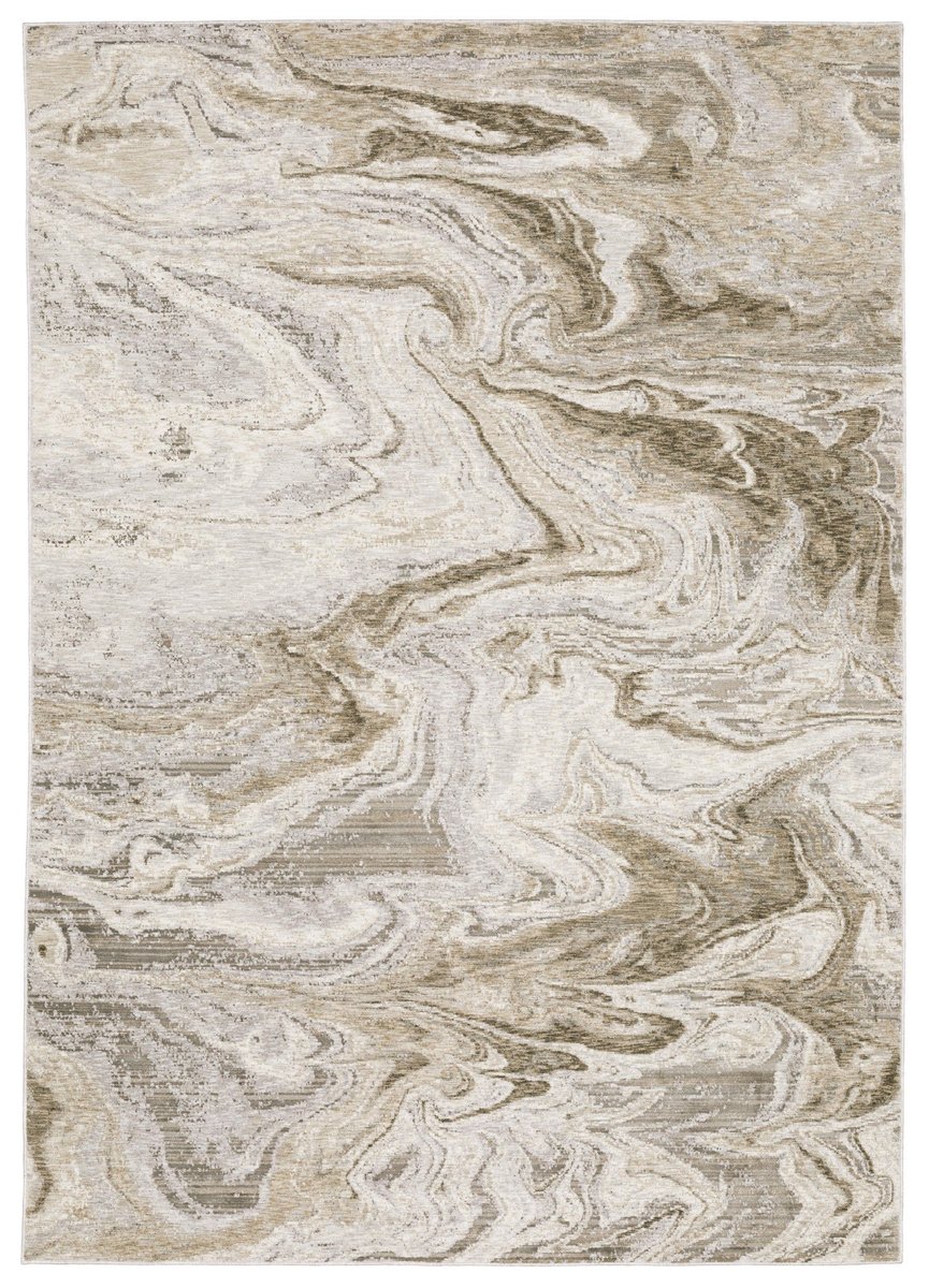 Oriental Weavers Nebulous 530E Abstract White Area Rugs | Rugs Direct