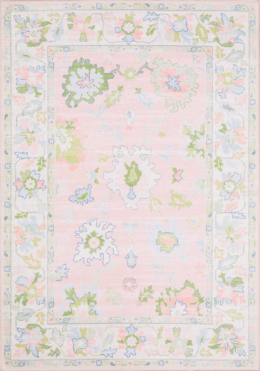 Oriental Weavers-Addison-ADD04-Pink, Green