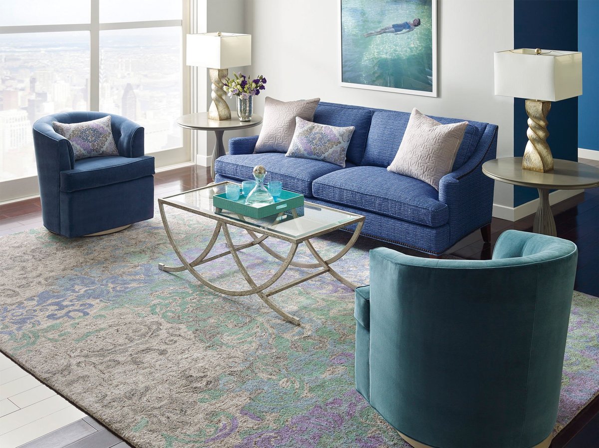 Aqua Paradise - Blue and Grey Living Room Decor Ideas