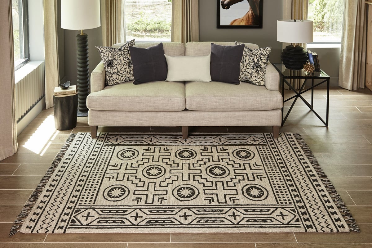 Eclectic Comfort - Black and White Living Room Design Advice